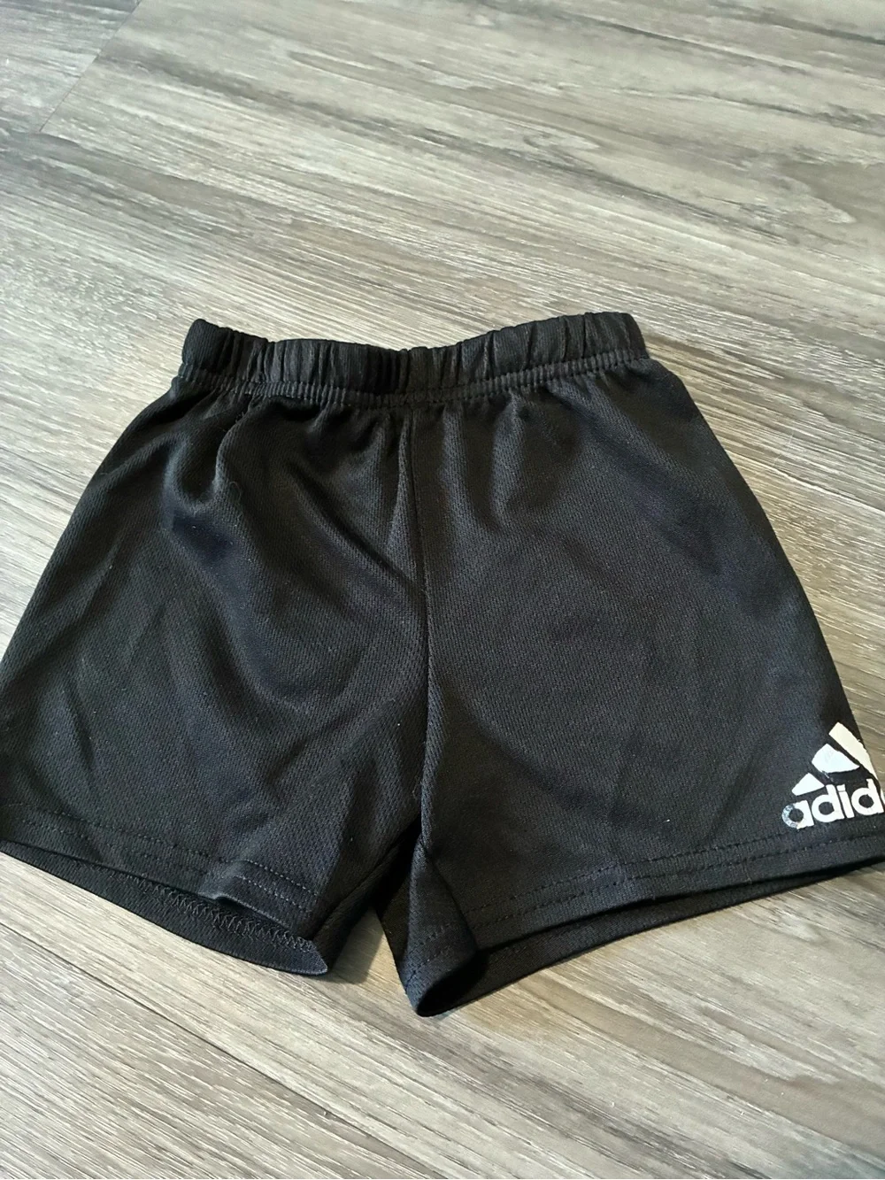 adidas Black Kids Sport Shorts with White Logo
